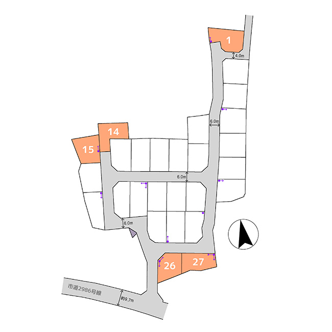 宇都宮市駒生町６期ニュータウン 全27区画