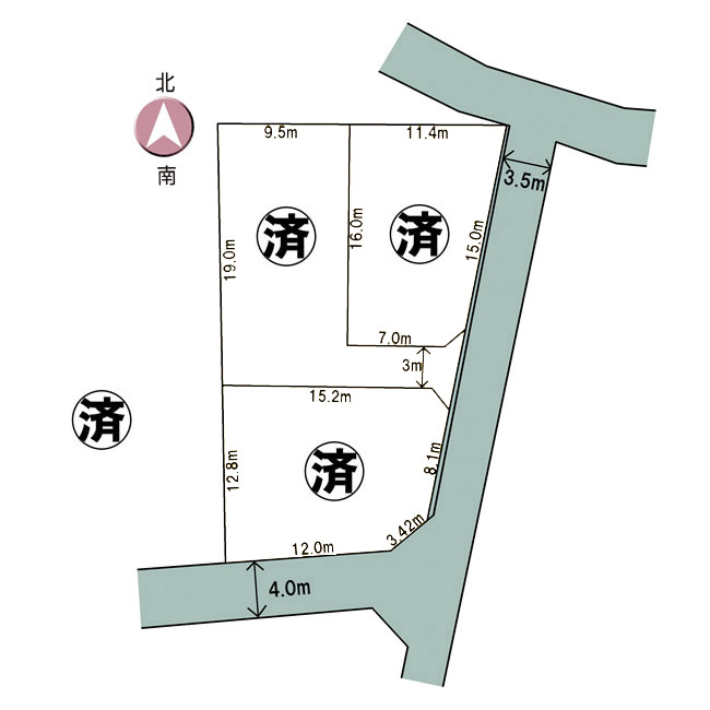 下都賀郡壬生町寿町ニュータウン 全3区画